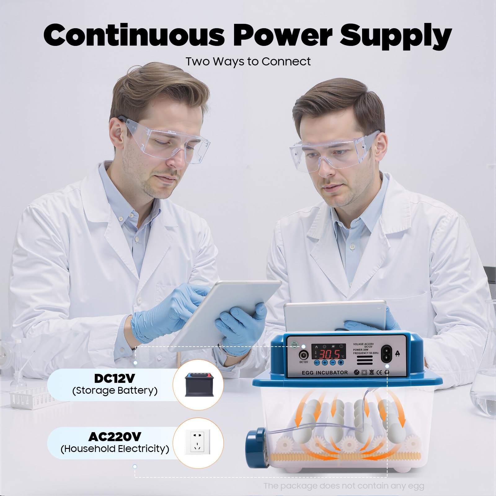 Macchina incubatrice completamente automatica, 16 uova con regolazione della temperatura, polli incubatori, incubatori di rifornimento automatico dell'acqua e cavallo d'uovo, incubazione