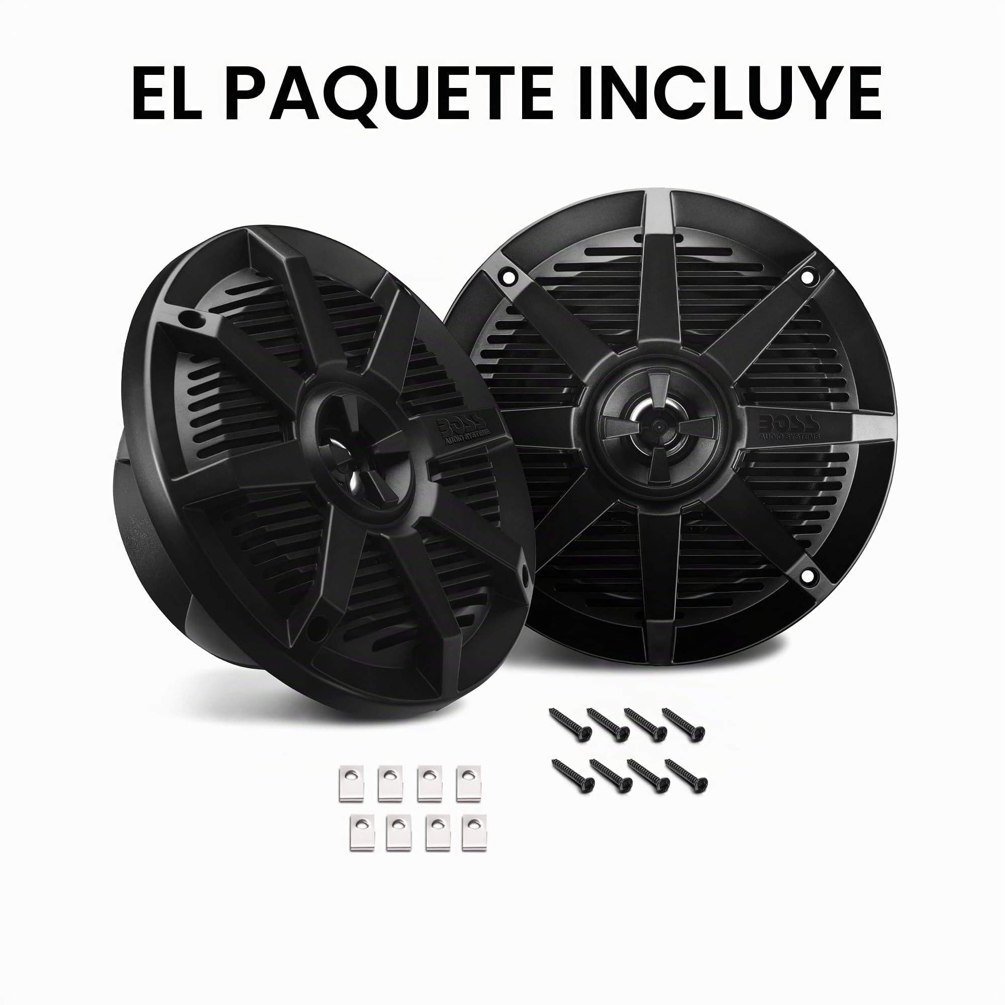 Boss Audio - Altavoces Marinos de Rango Completo de 2 vías de 6.5 Pulgadas en Color Negro