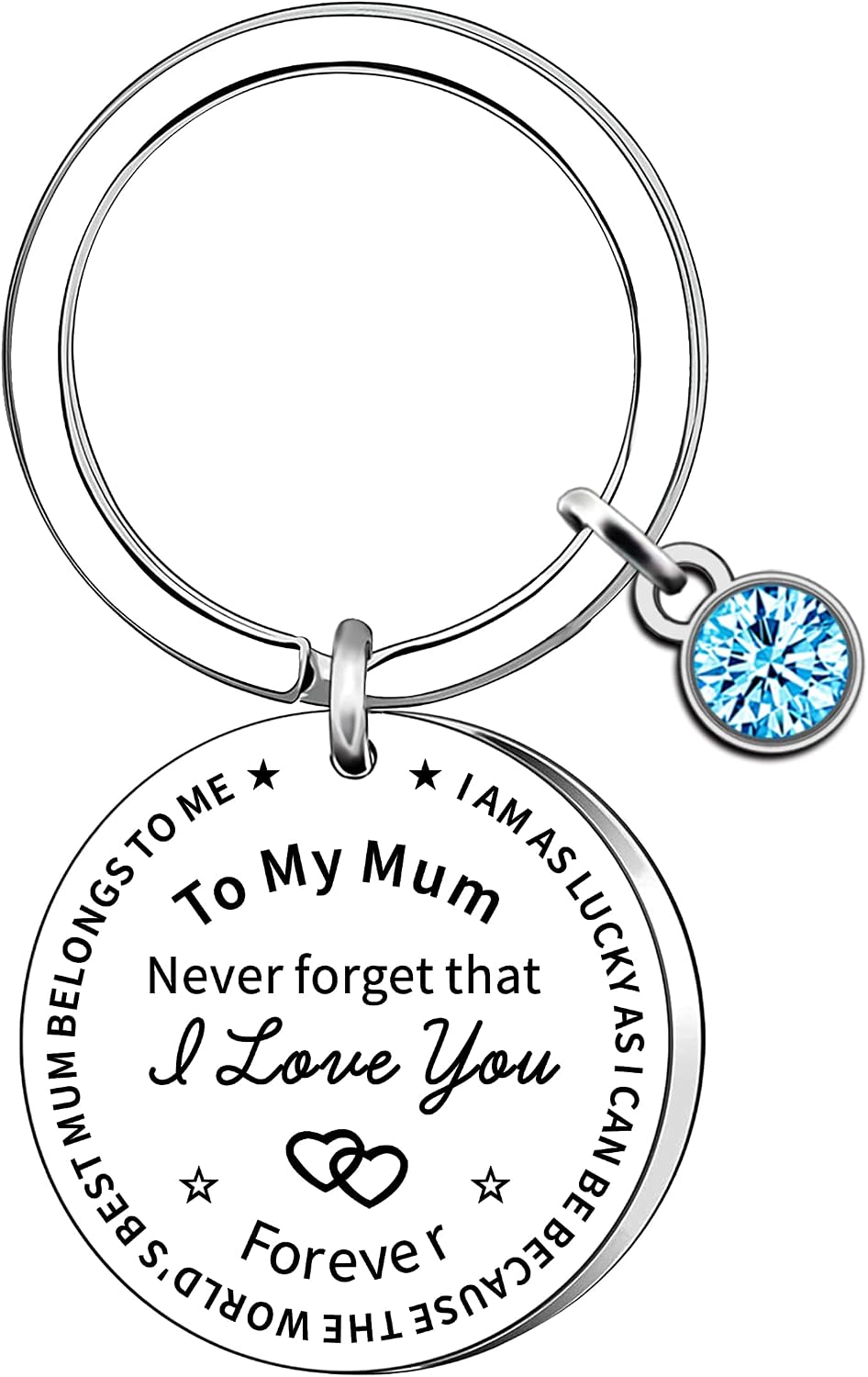 AMZQ Mum Gifts from Daughter Son Mum Mummy Birthday Christmas Mothers Day Gifts, Silver