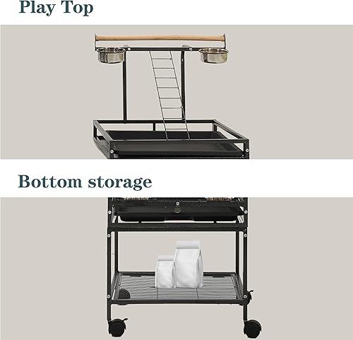 51" Small Bird Cage with Stand,Parakeet Cage, Parrot cage with Parakeet Toys, Bird Cage Accessories,Birdcage Covers for Lovebirds Cockatiel Conure Finch Canary Budgie