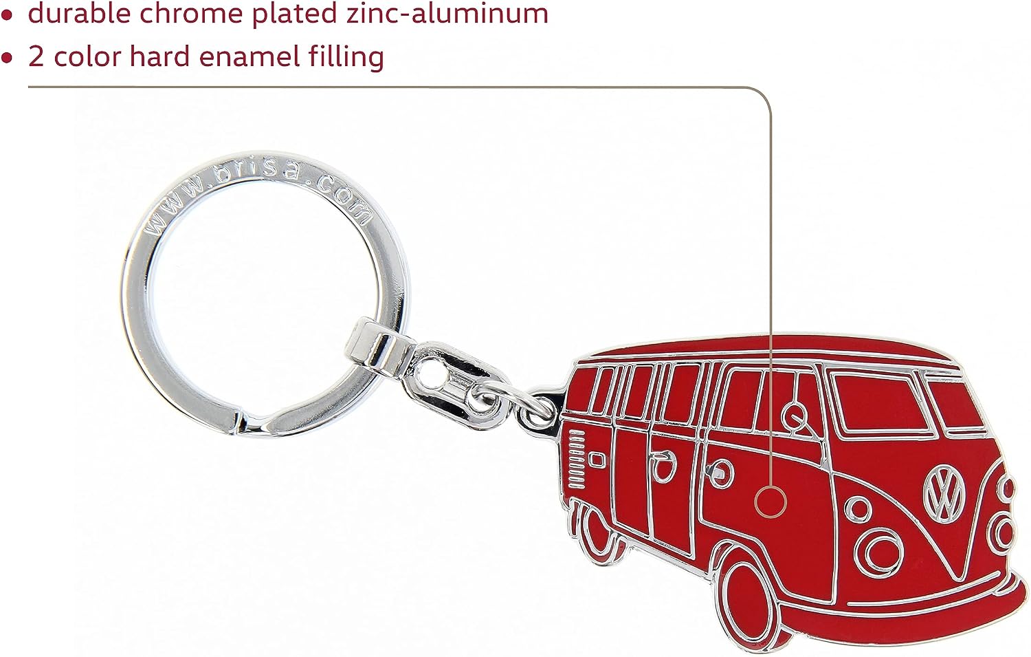 BRISA VW Collection - T1 Bus Camper Camper Van Silhouette Keyring image 2
