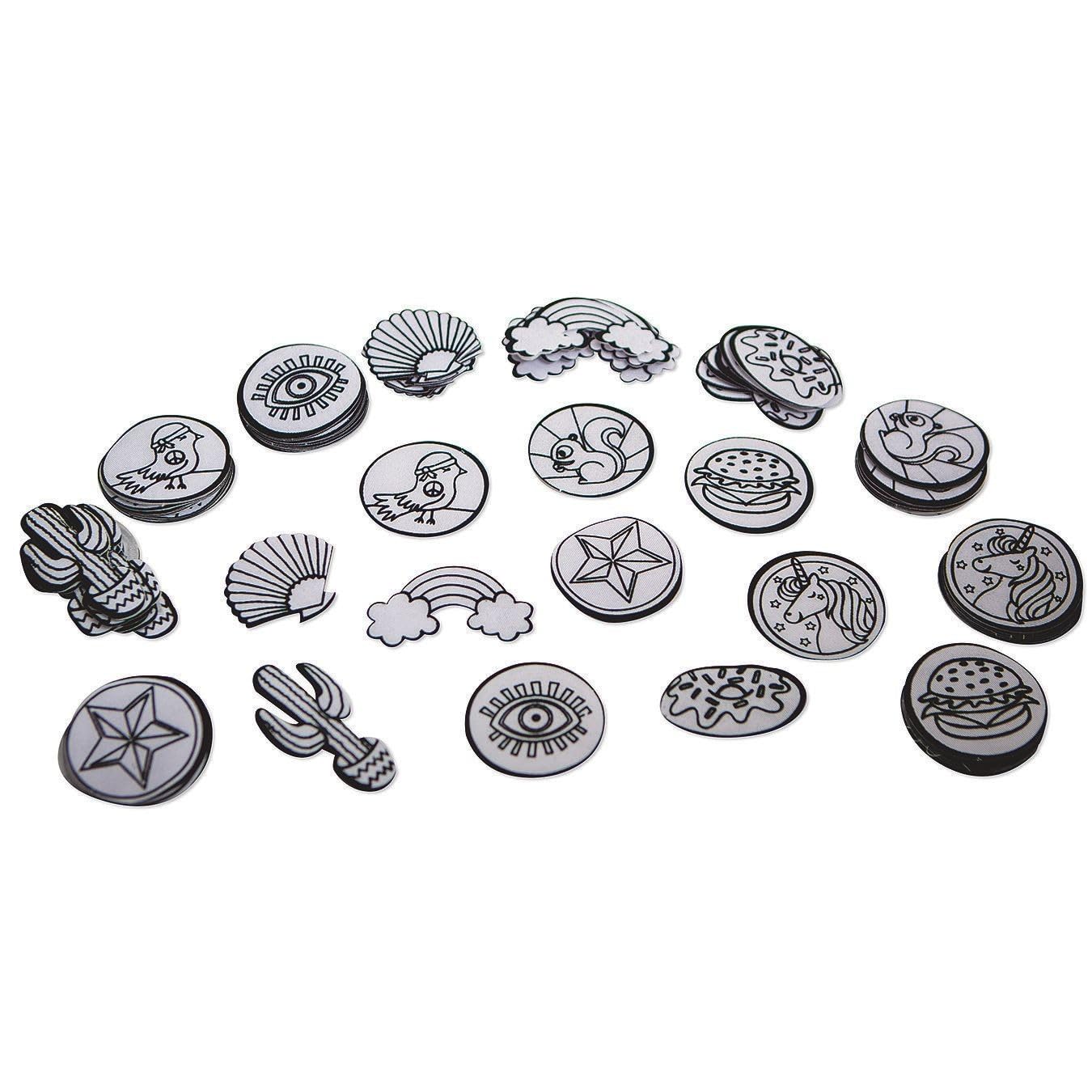 Patchs thermocollants à colorier Velvet Art lot de 100 pièces pour enfants
