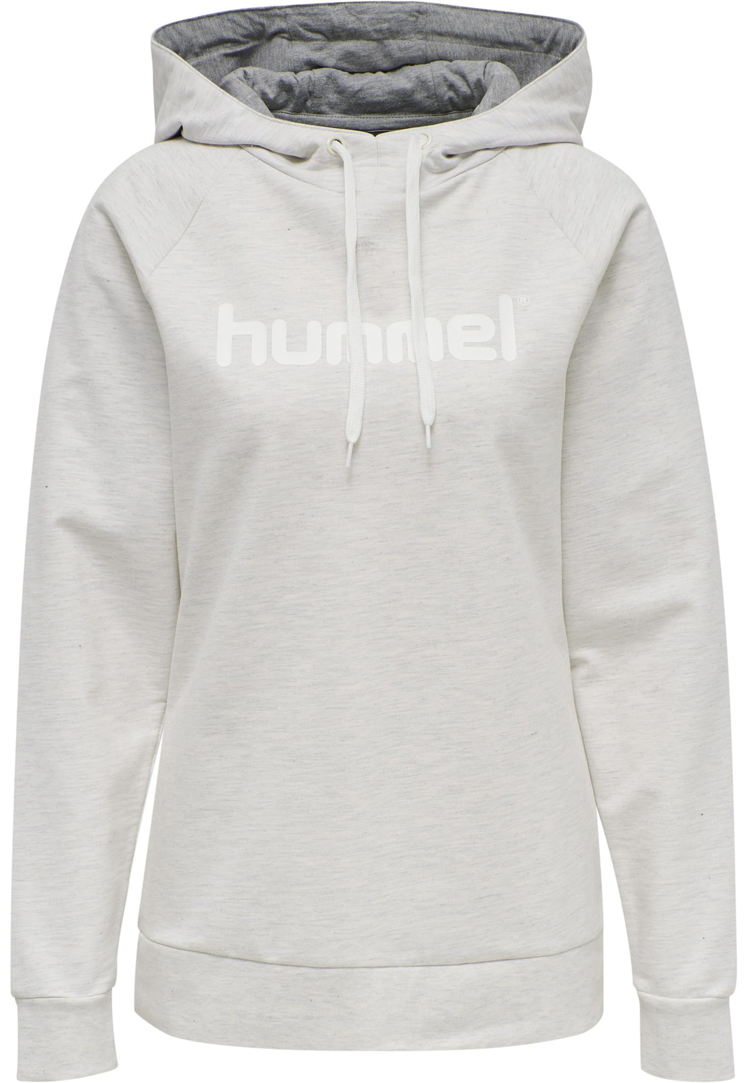 Hummel HmlGO Cotton Logo Hoodie Woman, Egret Melange, XS