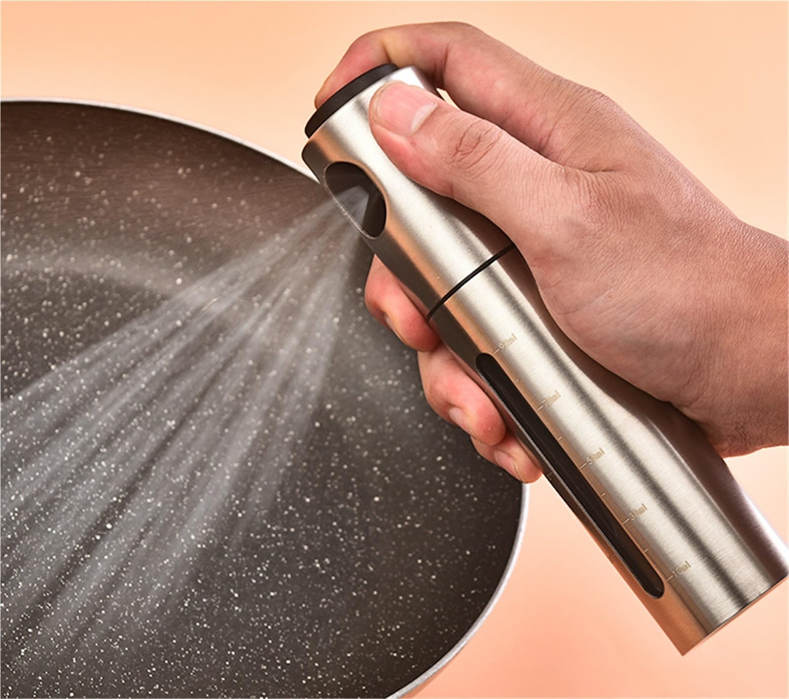Ölsprüher Für Speiseöl Speiseölflasche, Sprühflasche Aus Edelstahl, Geeignet For Kochen, Salat, Grillen Usw Grillen Küche(Style 2)