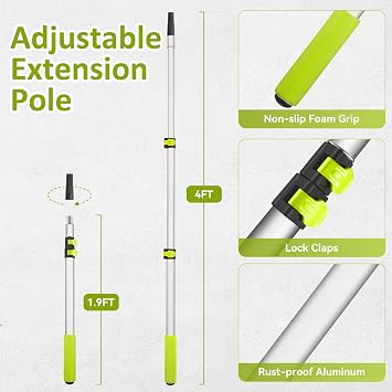 House Paint Roller Kit with Extension Pole, Home Wall Painting Supplies Set