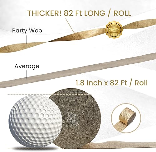 Vista 76 de PartyWoo Serpentinas de papel crepé verde, 6 rollos de 492 pies, paquete de papel crepé verde bosque esmeralda cazador para graduación, Navidad