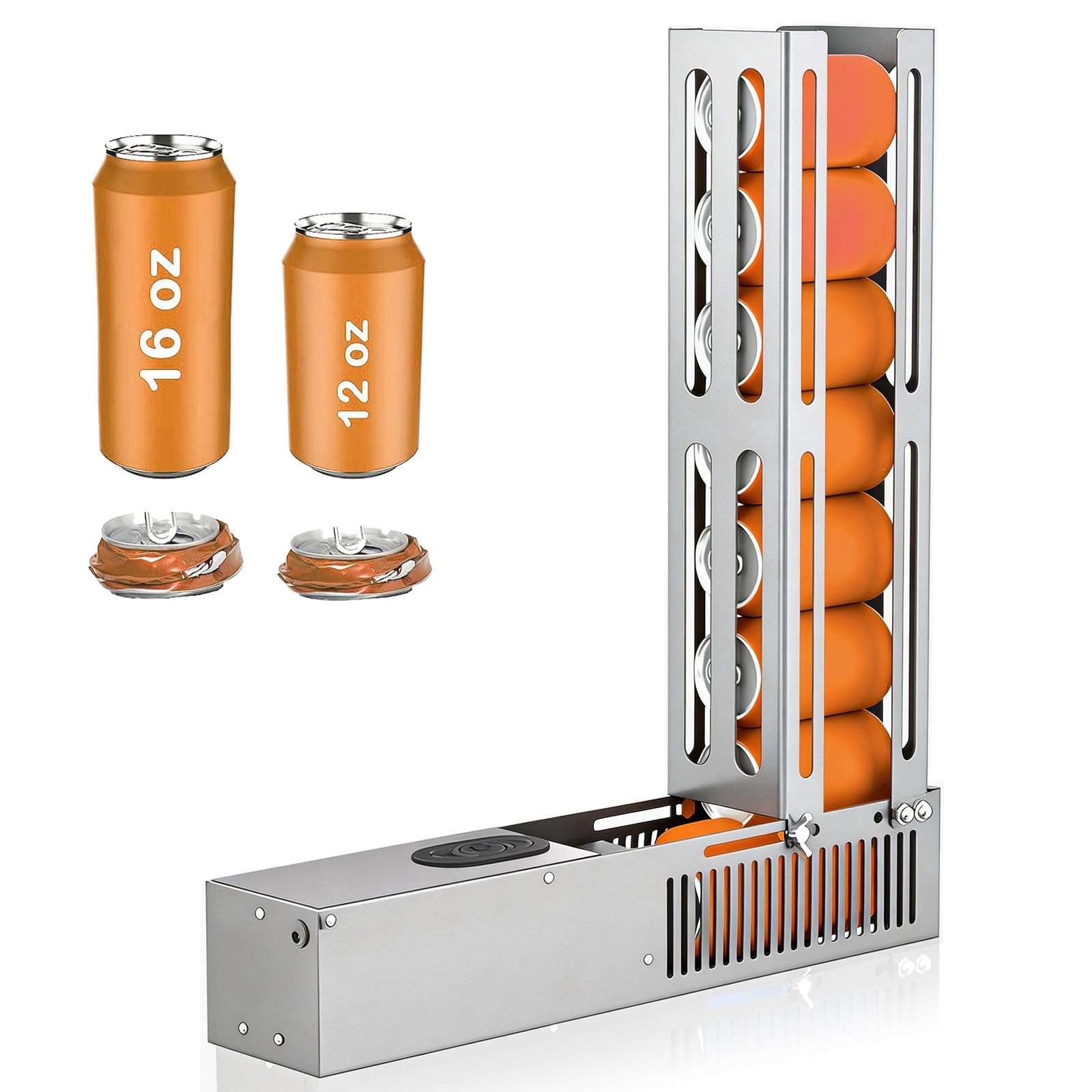 Photo 1 of YOTAN Electric Can Crusher, 8oz&12oz&16oz Automatic Can Crusher, Can Fill 8 Cans at a Time, Automatic Can Eject, Heavy Duty Can Crushers for Recycling Aluminum Seltzer, Cola, Beer Cans