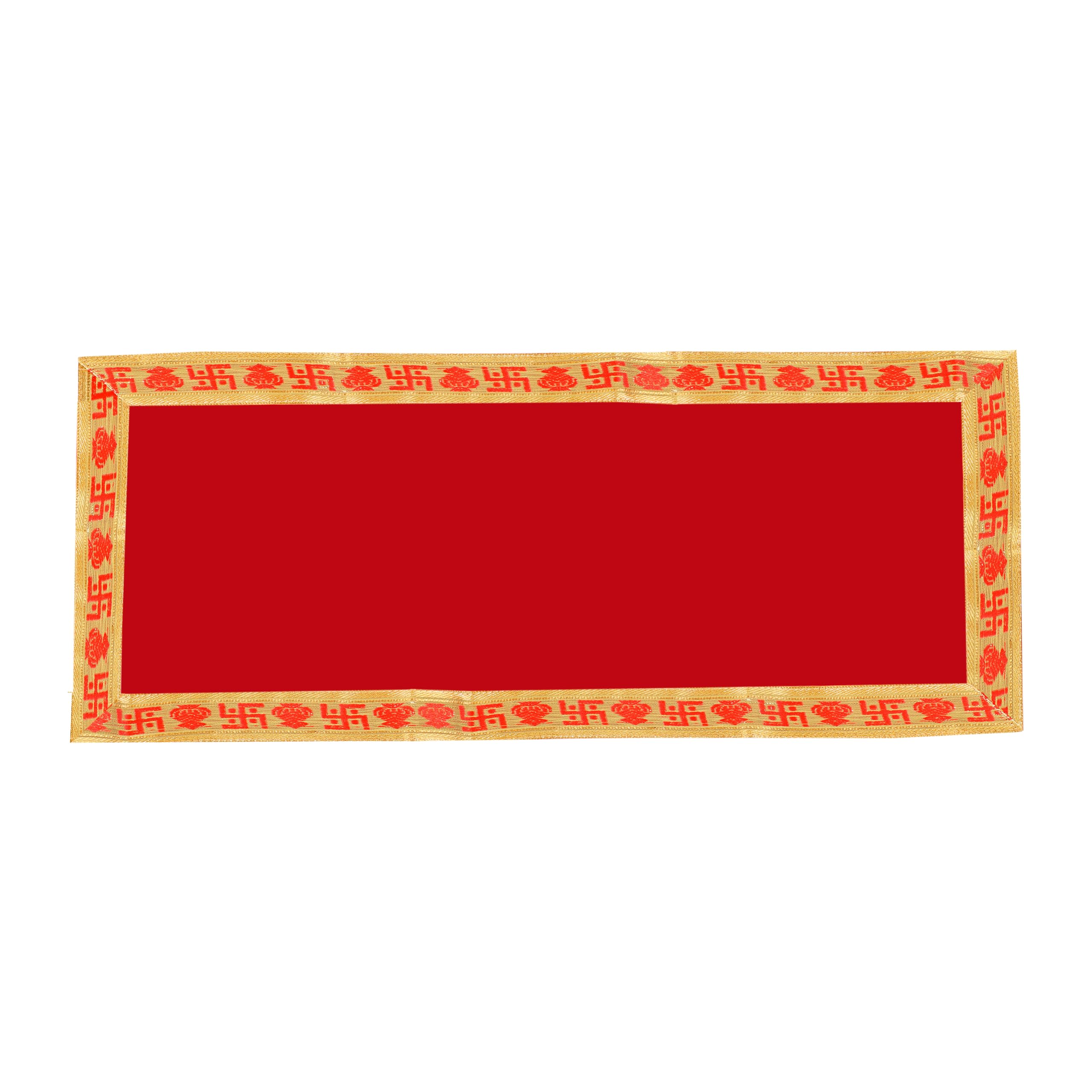 Aasan Velvet baithak Assan Big Large Plain Velvet Pooja rumal Aasan Cloth/Chowki Kapda for Puja Table use for Puja Cloth Home Mandir Temple Item for Decoration (Red, 30/10 inches)