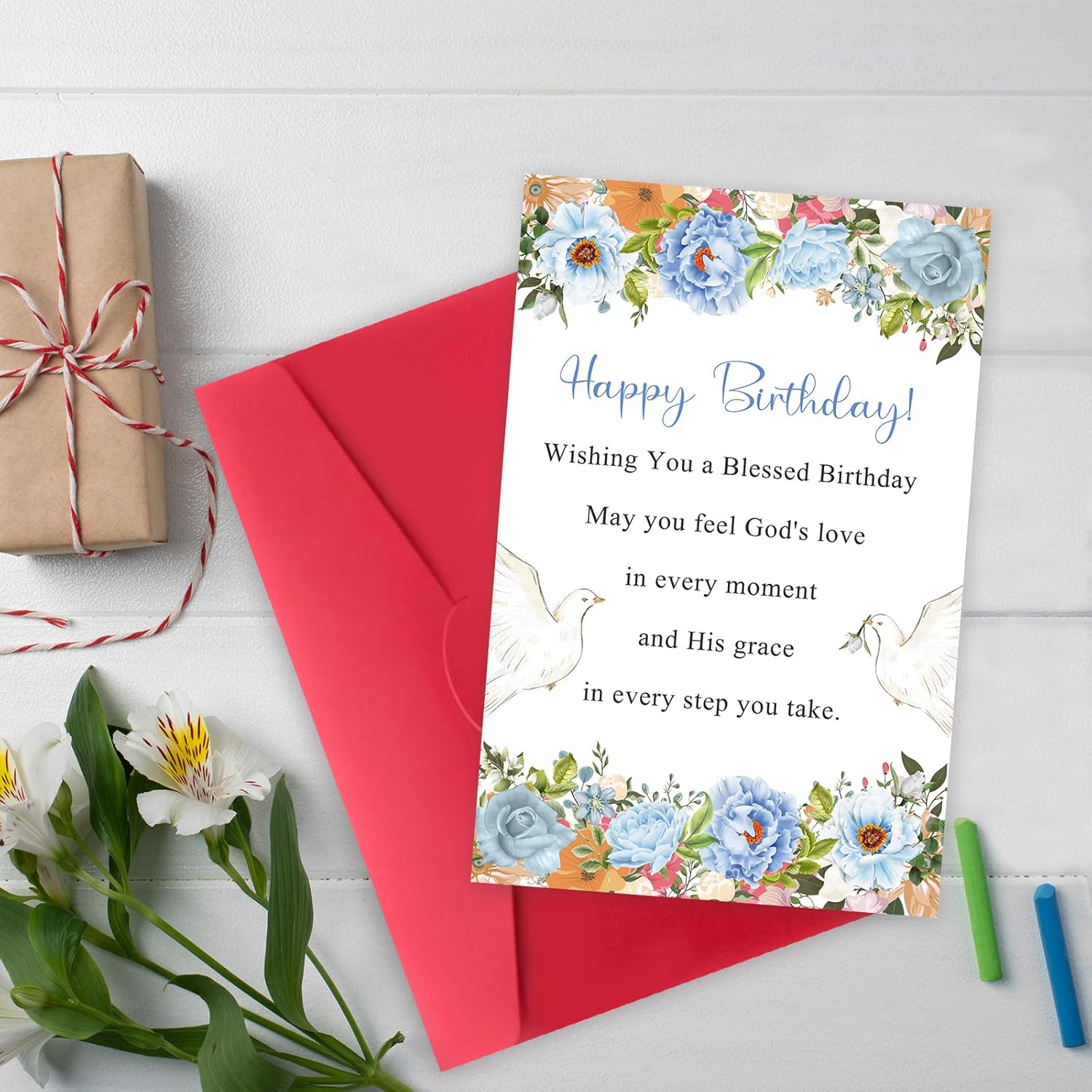 Religious Birthday Card for Women Men, Christian Birthday Card for Pastor with Envelope - Image 6