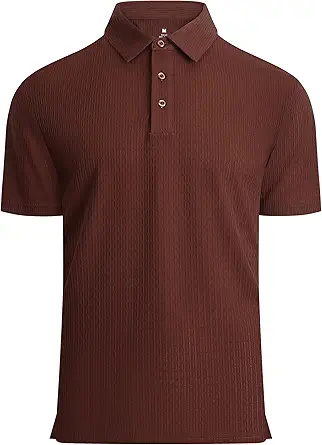 Alex Vando Mens Bubble Jacquard Polo Shirt Super Stretch Short Sleeve Polo Shirts for Men