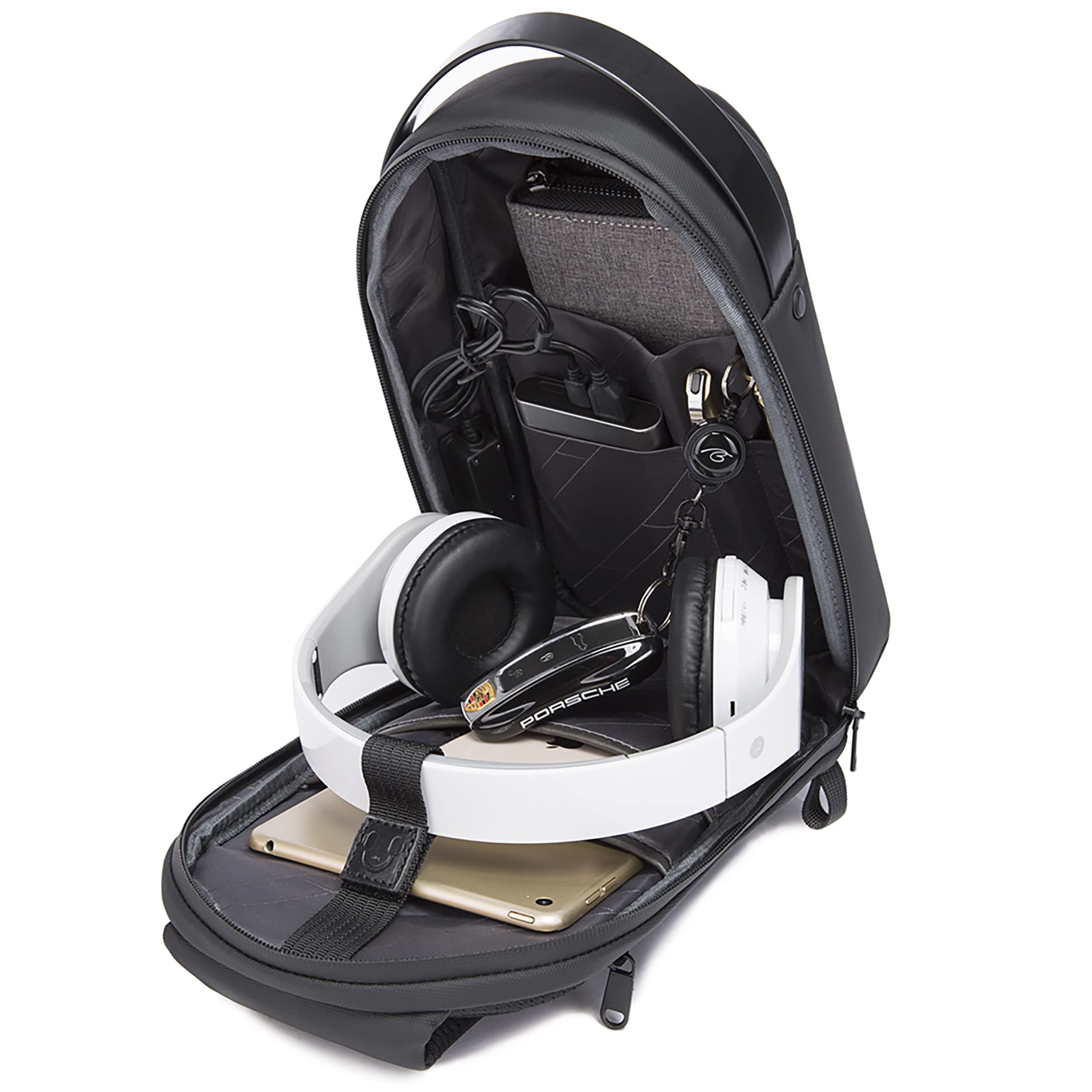 Arrivly Torba na ramię dla kobiet i mężczyzn, torba crossbody, torba na ramię, torba na klatkę piersiową, torba na klatkę piersiową, dla chłopców, podróżna, outdoorowa, czarna, czarny