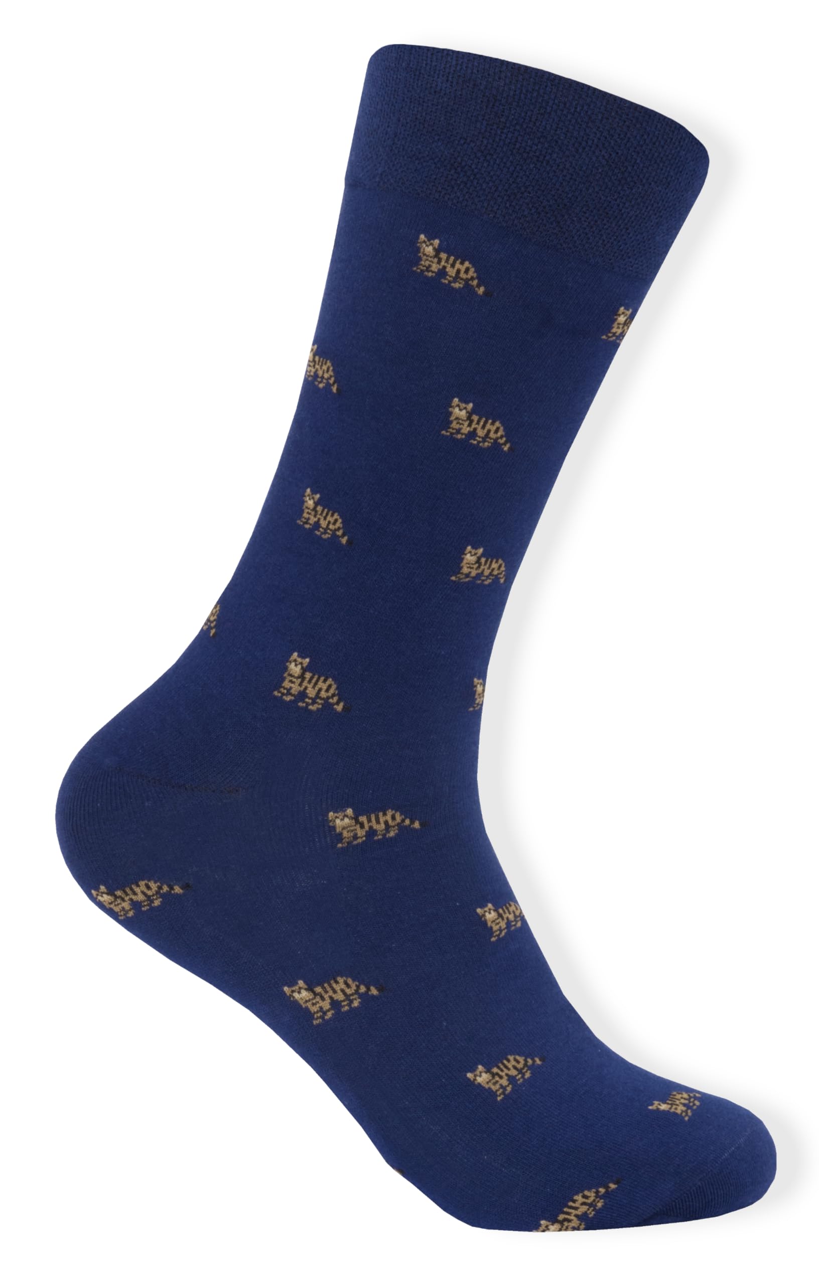 Tartan Studio Scottish Wildcat Socks - UK10-12 - Combed Cotton Animal Cat Socks