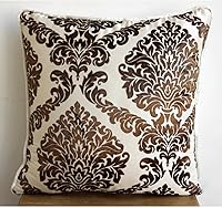 Vista 37 de The HomeCentric Funda de almohada, fundas marrones, fundas de almohada geométricas japonesas ópticas, fundas de almohada de 24 x 24 pulgadas, fundas