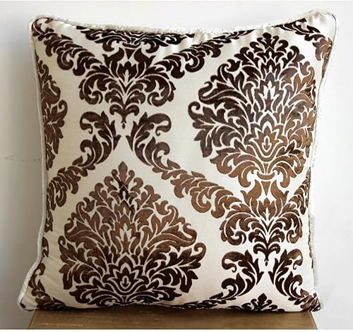 Miniatura 37 de The HomeCentric Funda de almohada, fundas marrones, fundas de almohada geométricas japonesas ópticas, fundas de almohada de 24 x 24 pulgadas, fundas