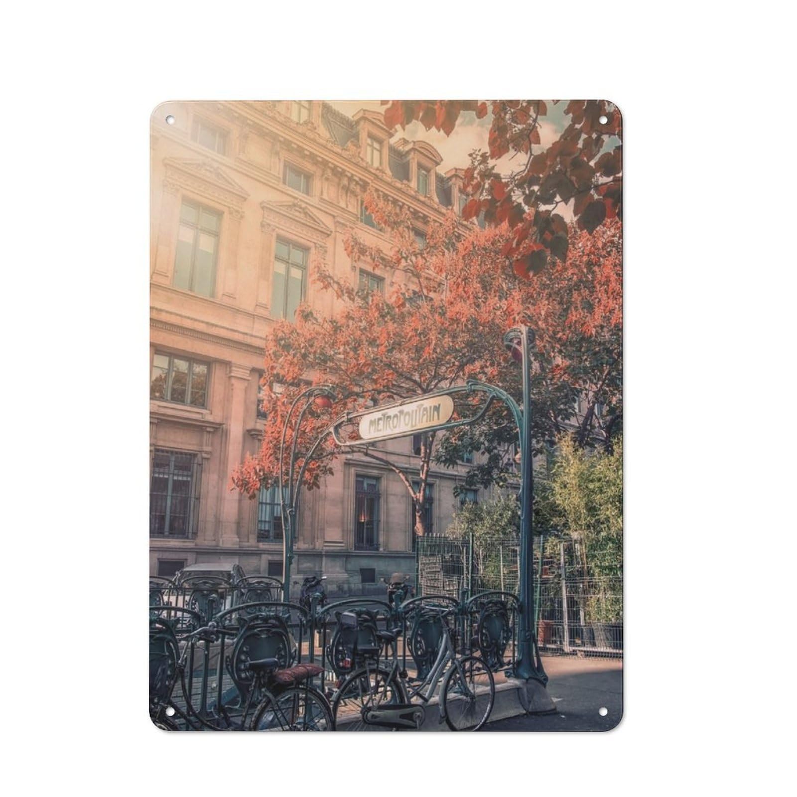 Junmoney Metropolitan Printed Metal Sign 40X30cm For Studio Or Craft Room, A New Home Present For Creative-Space Collectors
