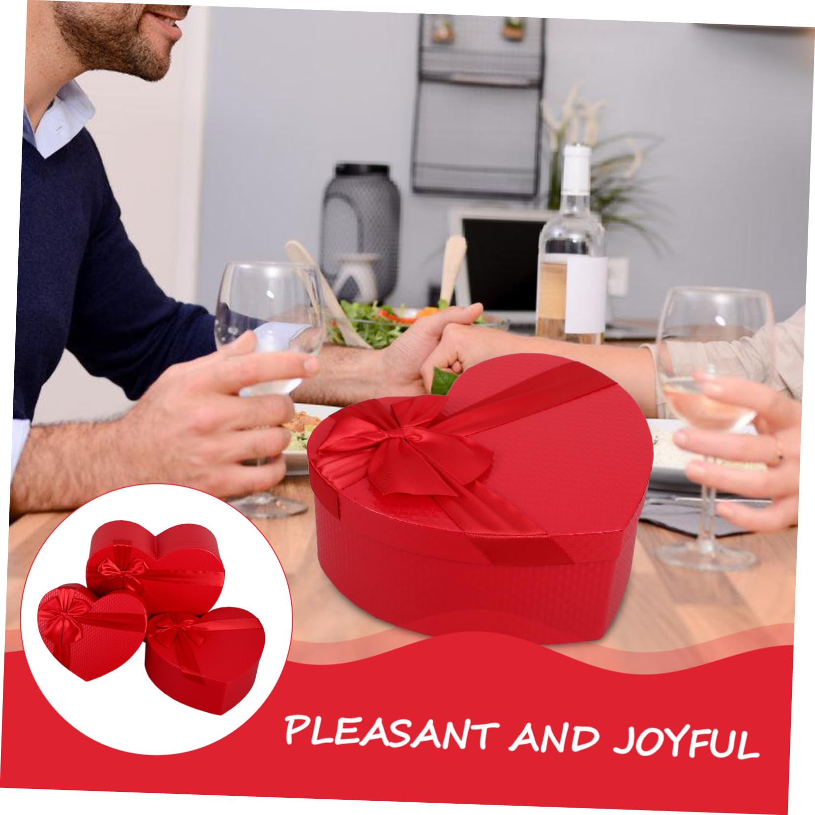 COLLBATH Herzförmige Geschenkboxen Aus Papier Zarte Verpackungsboxen Dekorative Geschenkboxen Für Festival-zubehör
