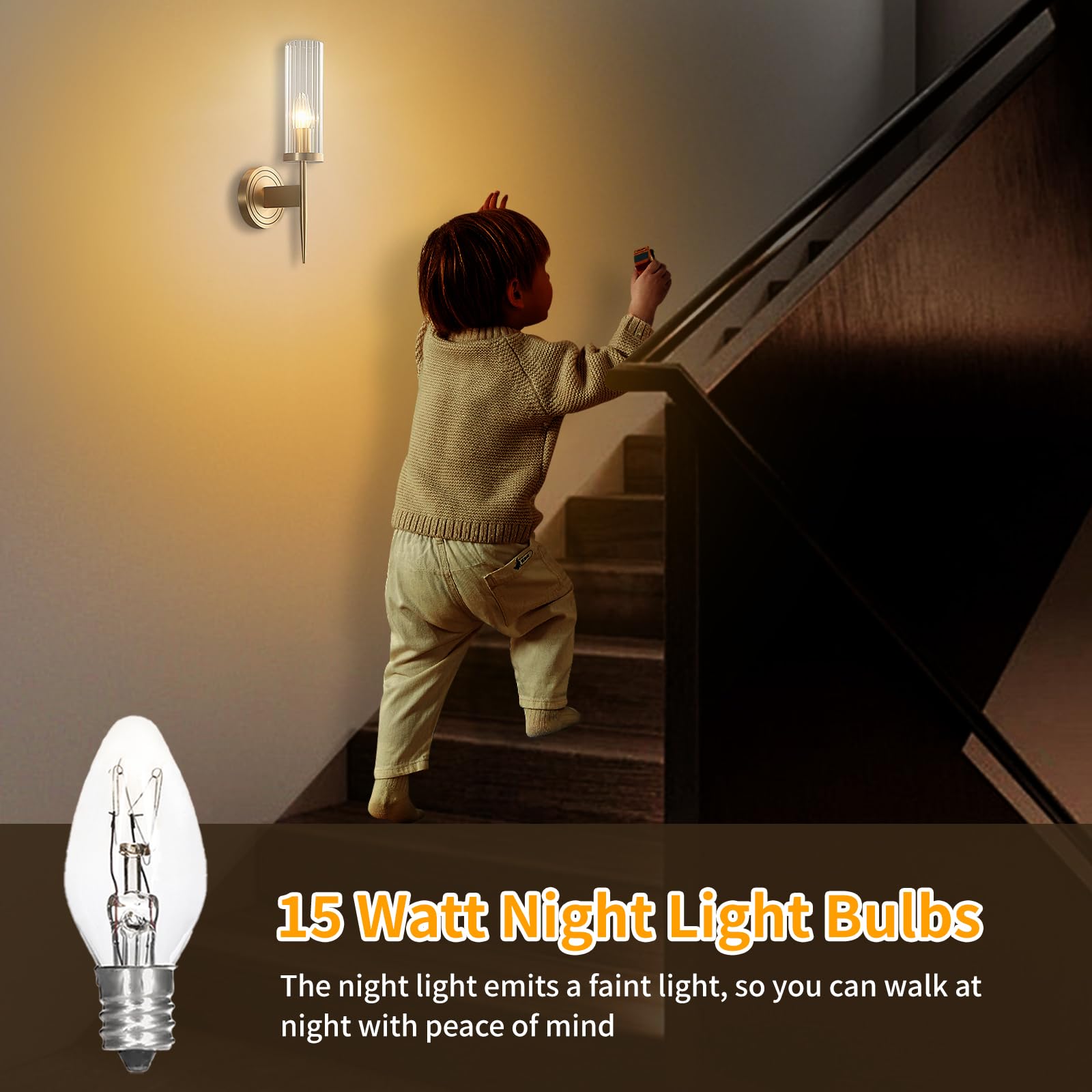 Paquete de 12 bombillas Scentsy de 15 vatios y 120 V, bombillas de repuesto C7, bombillas de lámpara de sal regulables con base E12 para luz nocturna, calentador de velas 4
