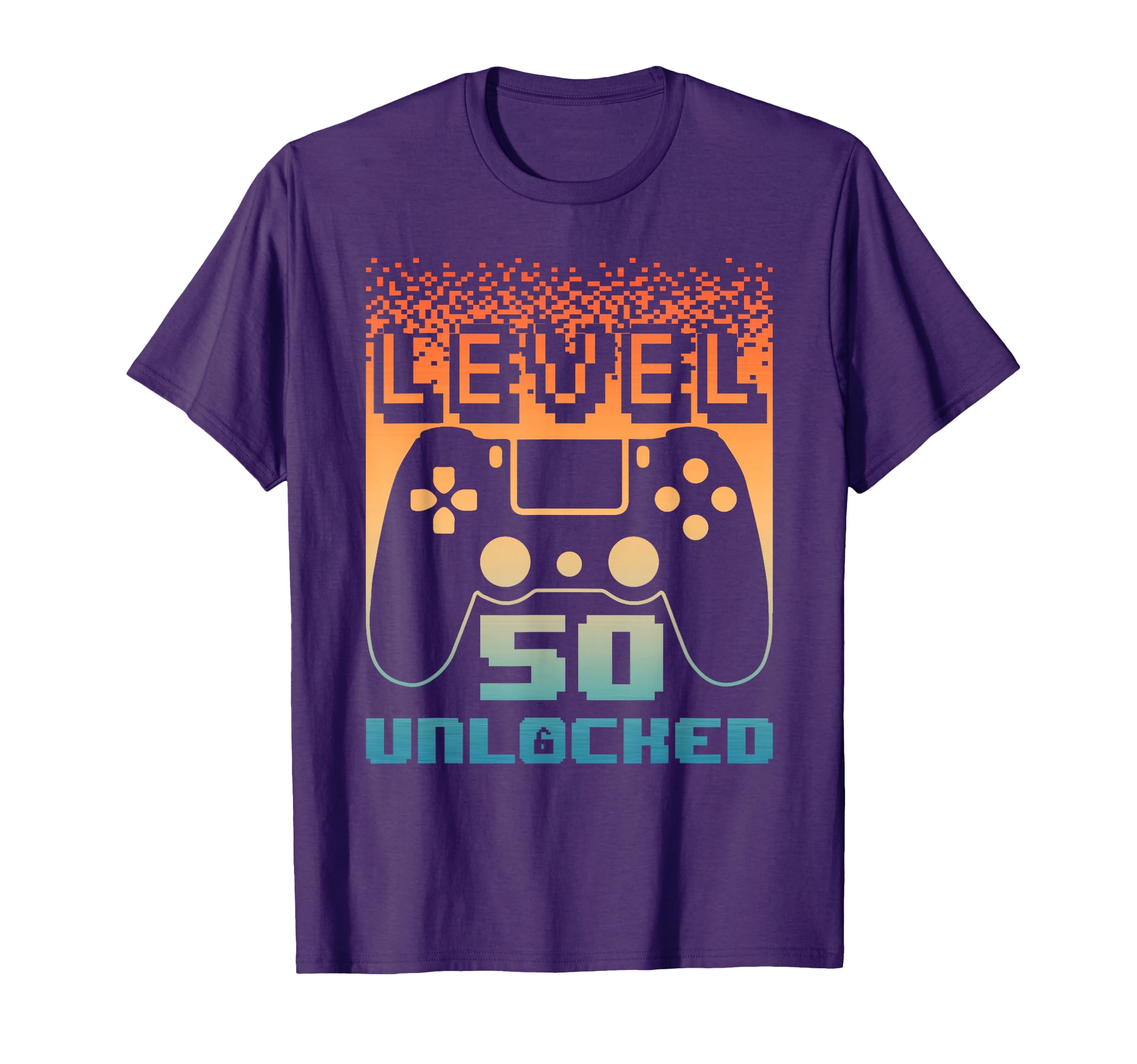 50th Birthday For Men Level 50 Unlocked Gamer 50 Year Old T-Shirt