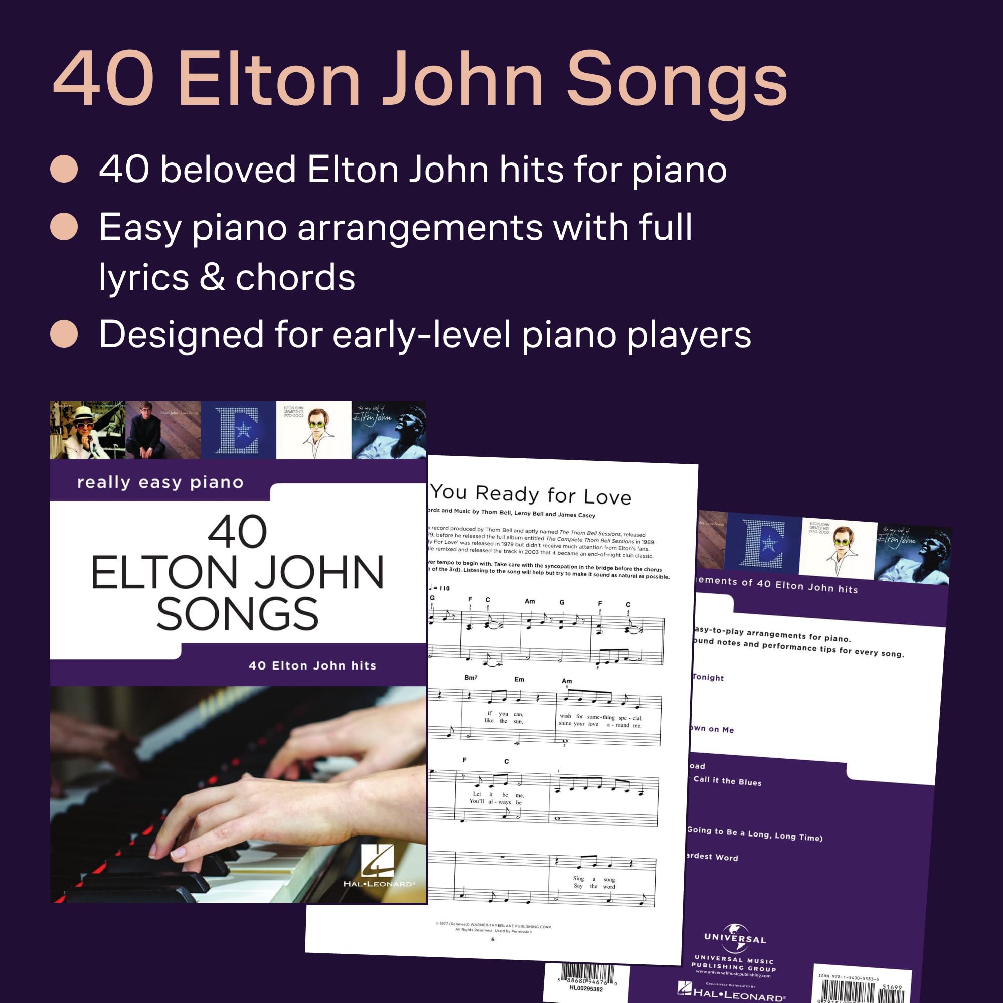 REALLY EASY Piano: 40 Elton John Songs: Piano Songbook (ENGLISH EDITION)