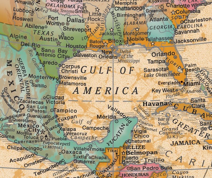 Miniatura 2 de Gulf of America- Replogle World Classic Globe, globo mundial de escritorio de 12 pulgadas para decoración de escritorio del hogar u oficina, alivio