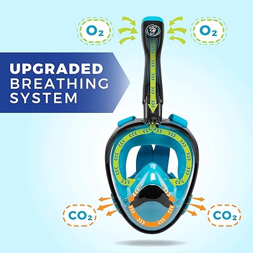 Miniatura 5 de Seavenger Nautilus Máscara de Snorkel de Cara Completa con Nuevo Sistema de Respiración