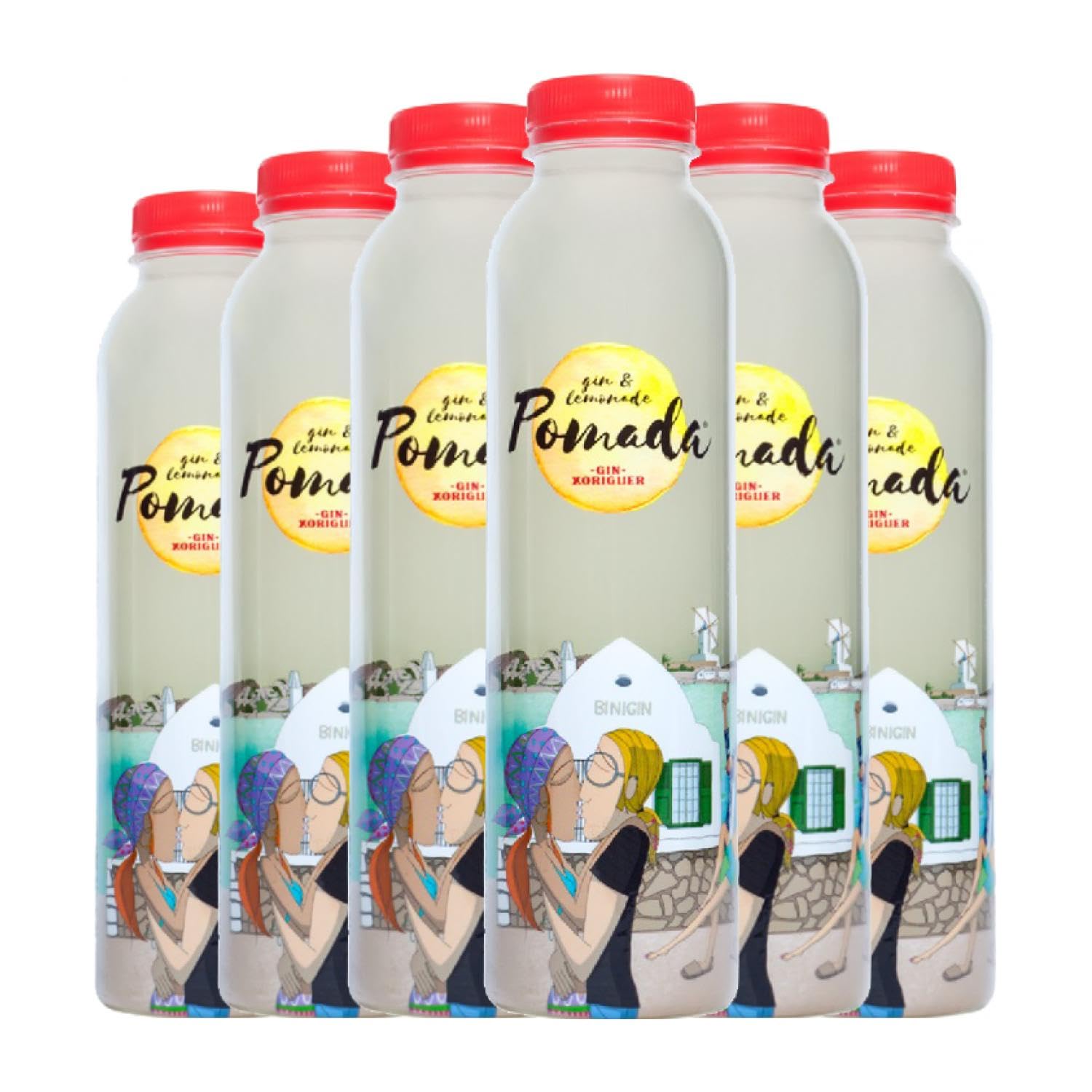 Licores Pomada Xoriguer Botella Misil 1 L (Caja de 6 Botella Misil de 1 L)