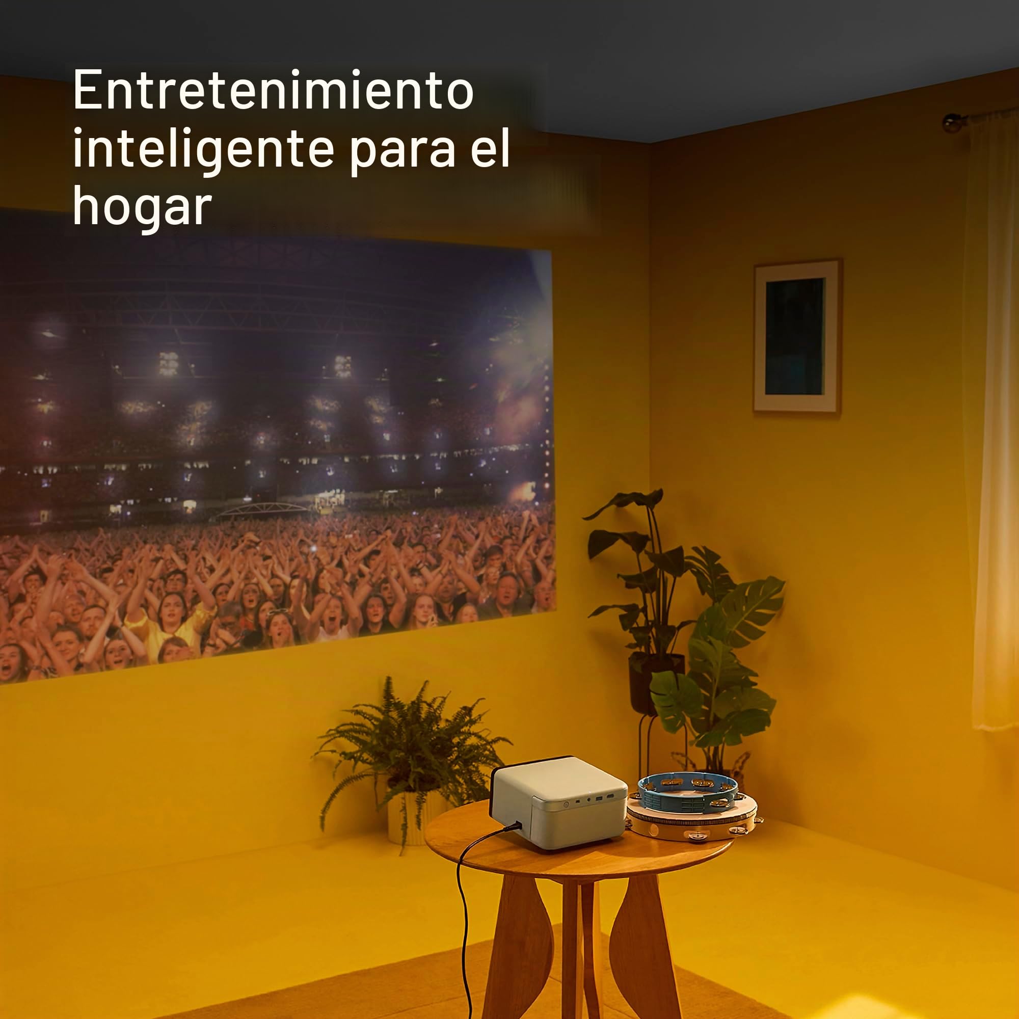 Epson EF-21G Mini Smart Laser Projector | Proyector Portátil Full HD, 1920 x 1080p, Altavoz Bluetooth de 5W, Proyección a Pared, Suelo o Techo, 1000 Lúmenes, Google TV | 150", Verde