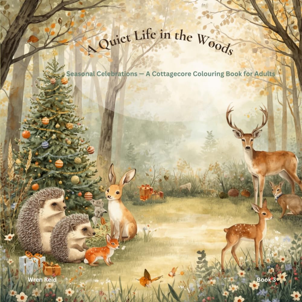 A Quiet Life in the Woods: Seasonal Celebrations — A Cottagecore Colouring Book for Adults (Cottagecore Woodland)