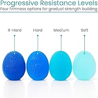 Vista 4 de Vive Juego de 4 bolas para terapia de manos (paquete de 4) – Equipo de ejercicio ocupacional fortalecedor de agarre para artitis, Parkinson