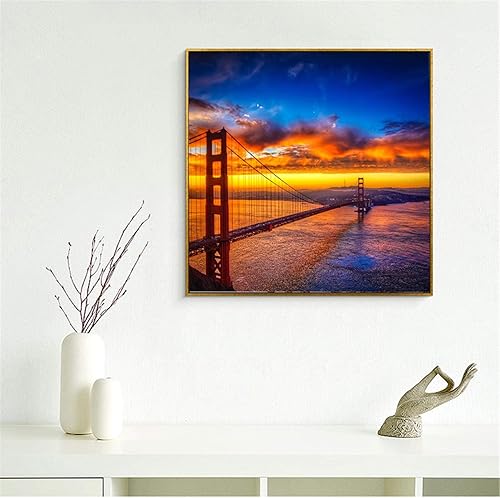 Miniatura 3 de Impresiones en lienzo carteles del puente Golden Gate San Francisco Sunrise Sunset imágenes artísticas de pared para la decoración del hogar de la