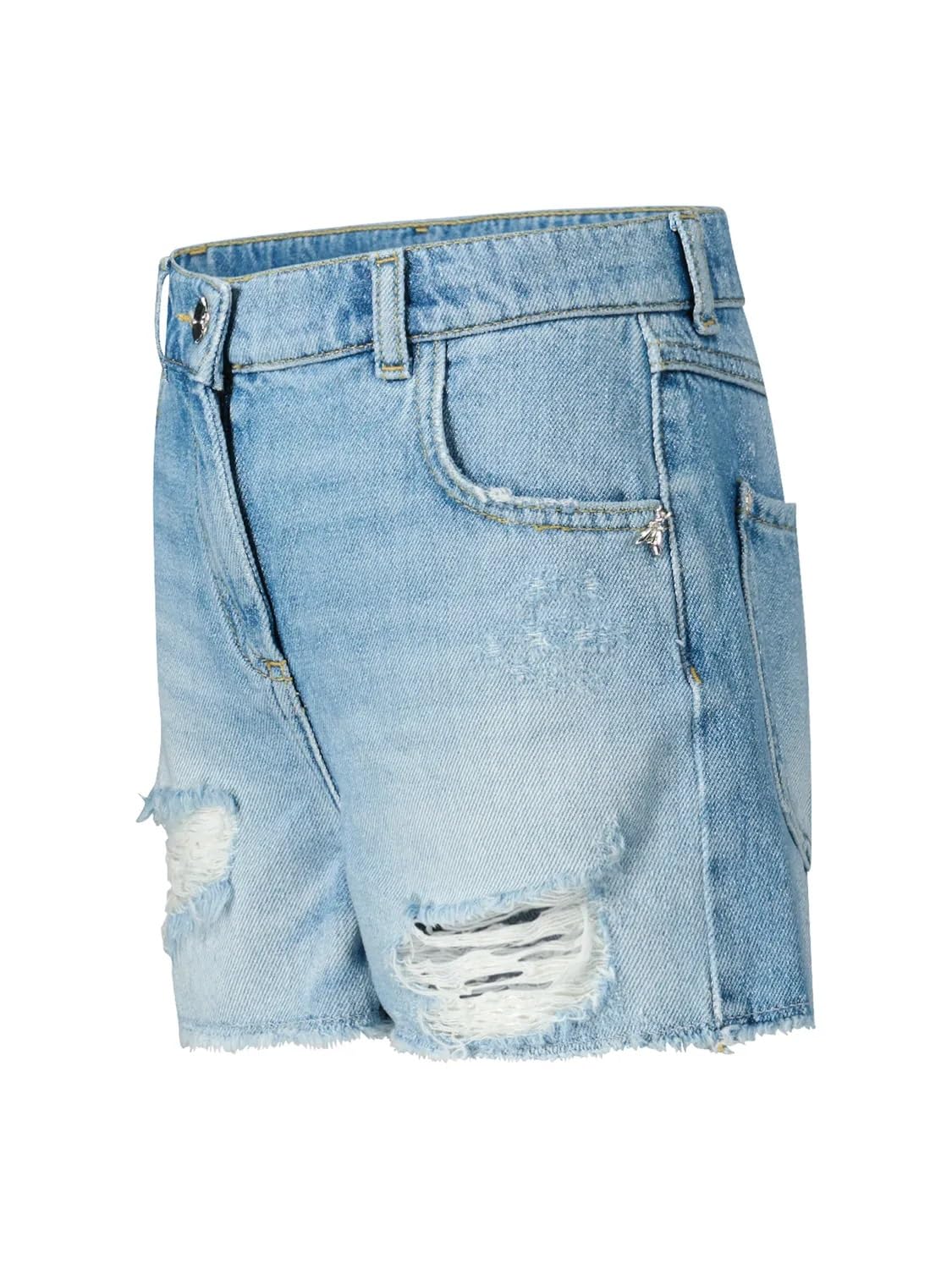 PATRIZIA PEPE Shorts in Jeans con Strappi
