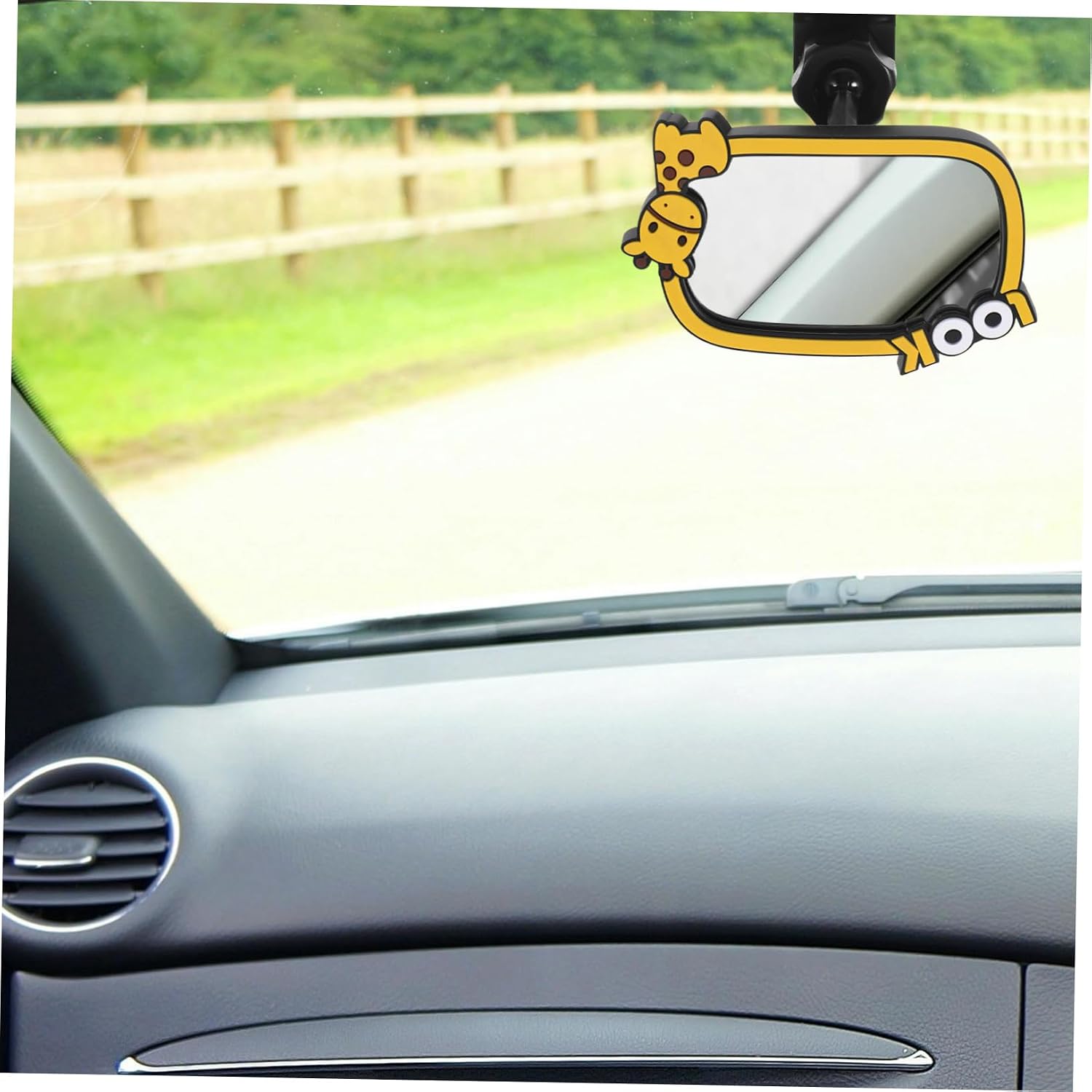 Toddmomy Baby Car Mirror for Rear Facing Infants Clip-On Observation Mirror Wide Angle View Car Seat Monitoring for Newborns Easy Installation