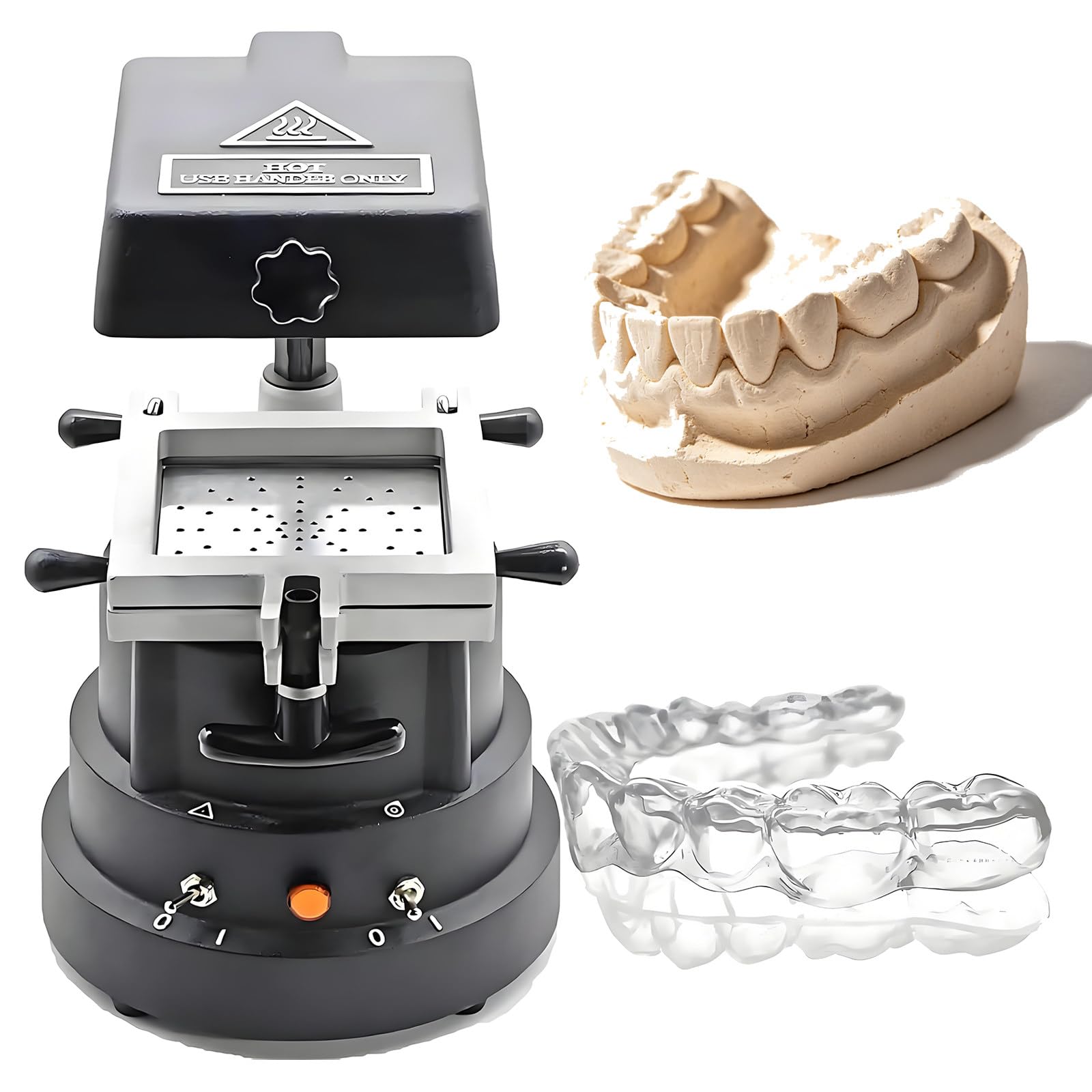 Huansebesity Multicolor Orthodontic Retainer Making Machine,1200W Heavy Duty Thermoforming Equipment,Enhanced Vacuum Adsorption Laminating Tool,Precise Heat Molding For Custom Retainers,Denture Kits