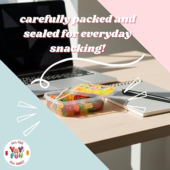 Halal Gummy Bears | 6 Pack Bundle (7 oz Tubs) | Colorful Fruit-Flavored Gummy Bears | Resealable Tubs in Bulk with Display Box | Halal Bulk Gummy Candy for Parties & Sharing