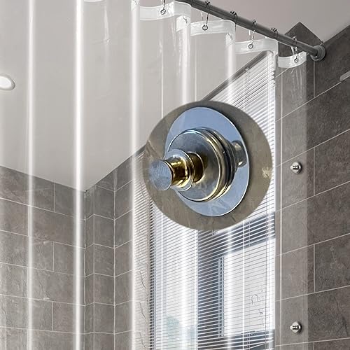 Forro de cortina de ducha con cierre de imanes laterales e imanes inferiores, ventosas o clips a prueba de fugas, cerrado al lado de la pared de la