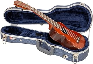 Crossrock, CRA860SUBL Sopran-Ukulele mit 0 Saiten, superleicht, ABS-geformt, Hartschalenkoffer in Blau