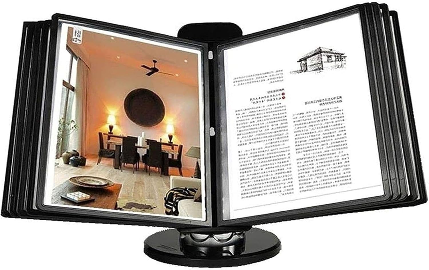Générique Porte-fichiers de bureau réglable – Organiseur mural de luxe avec 10 et 20 pochettes d'affichage for documents A4(20 pages)