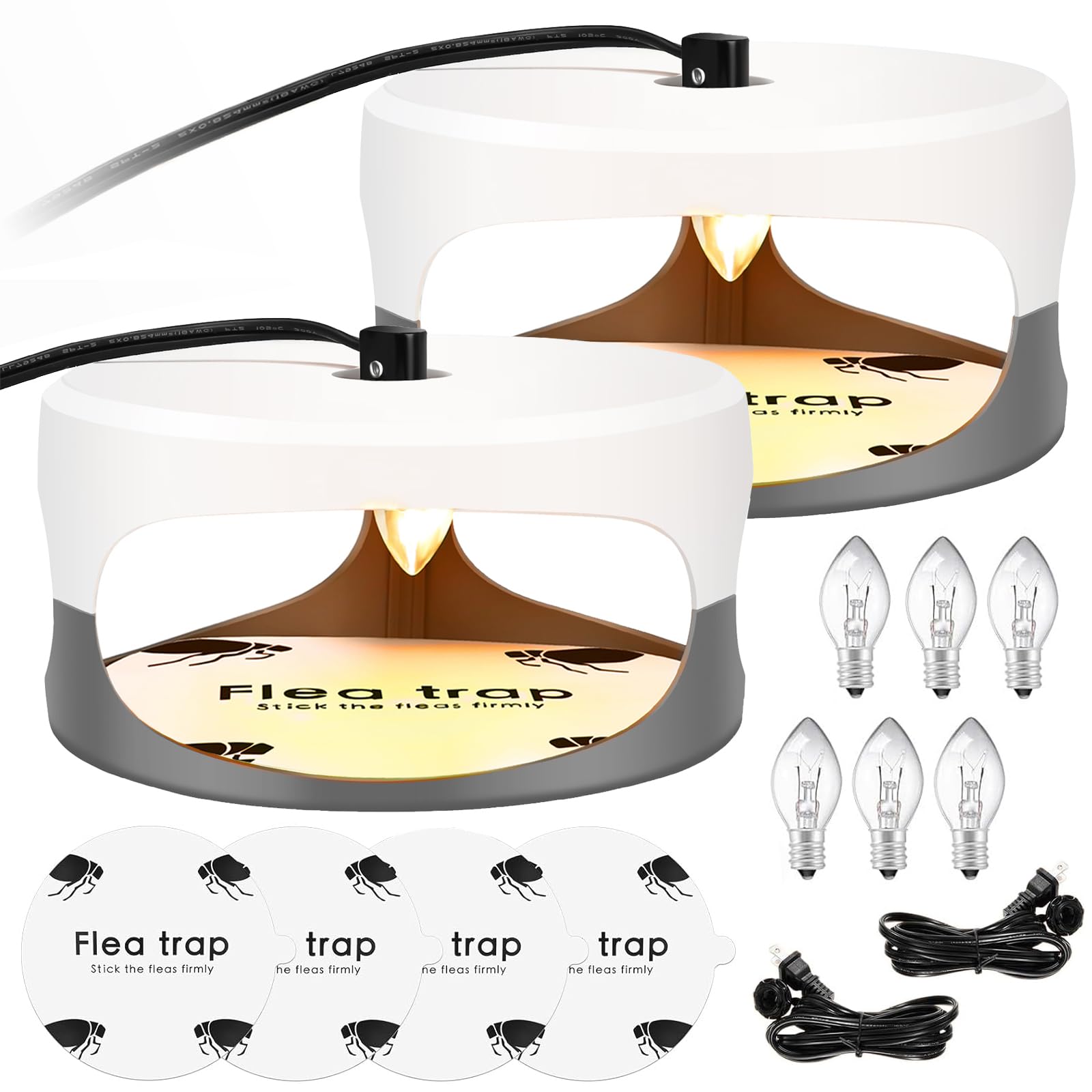 Photo 1 of Flea Traps for Inside Your Home with Refills Sticky Pads & Light Bulbs