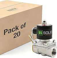 Vista 11 de U.S. Solid Válvula solenoide eléctrica de latón de 3/4 pulgada, 110V CA, normalmente cerrada, para agua no potable, aire y diésel