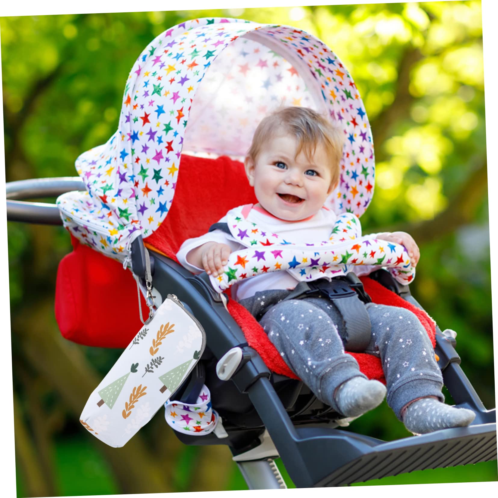 SHOWERORO 5pezzi Borsa Termica Per Bottiglie Di Latte Per Sacchetto Portatile Per Allattamento Mantiene Caldo Ore Accessorio Per Passeggino Design Pratico Per Mamme Movimento