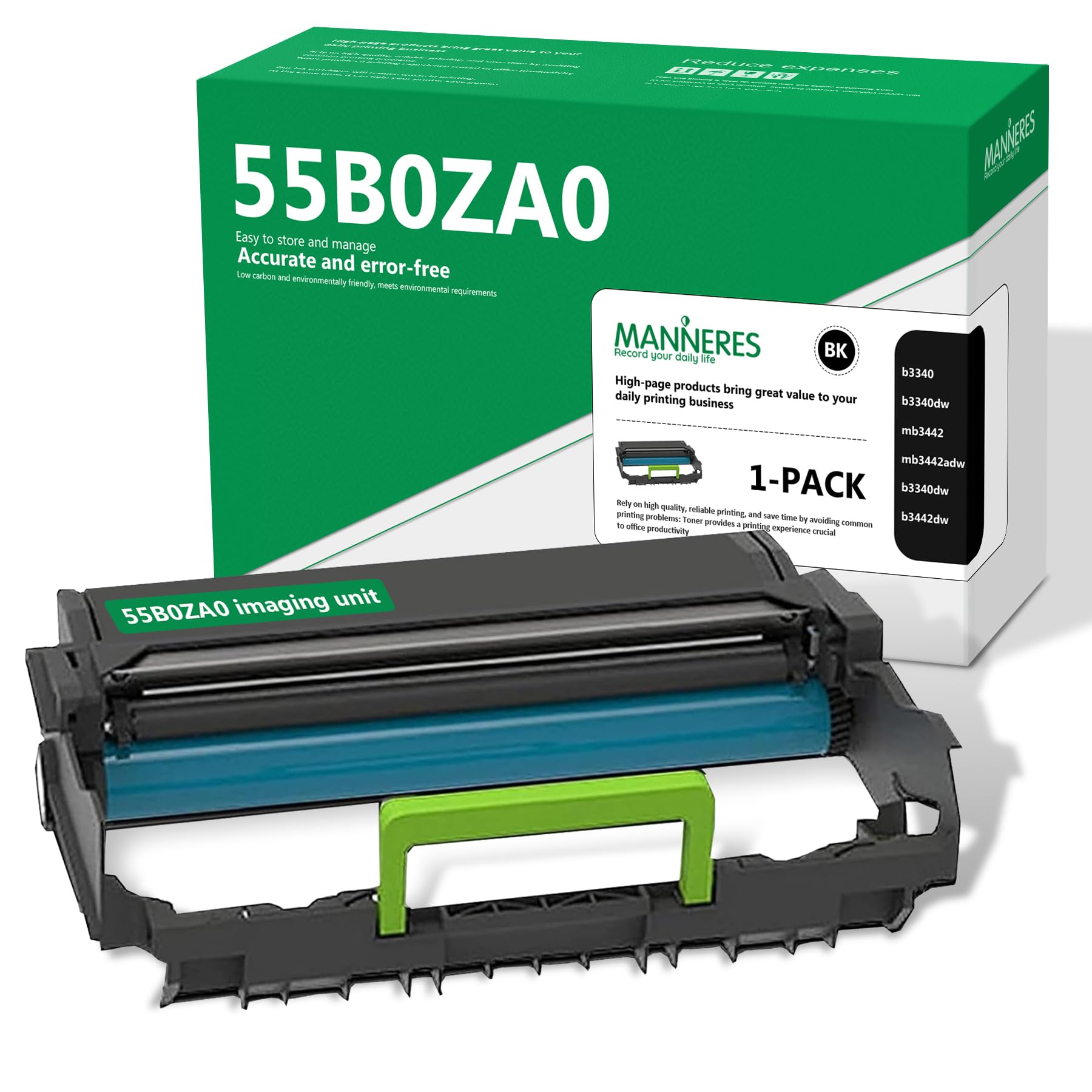 55B0ZA0 Imaging Unit Black(1-Pack) - Compatible 55B0ZA0 Imaging Unit Replacement for Lexmark MS331 MS331dn MS431dn MX331adn MX431adn B3340dw B3442dw
