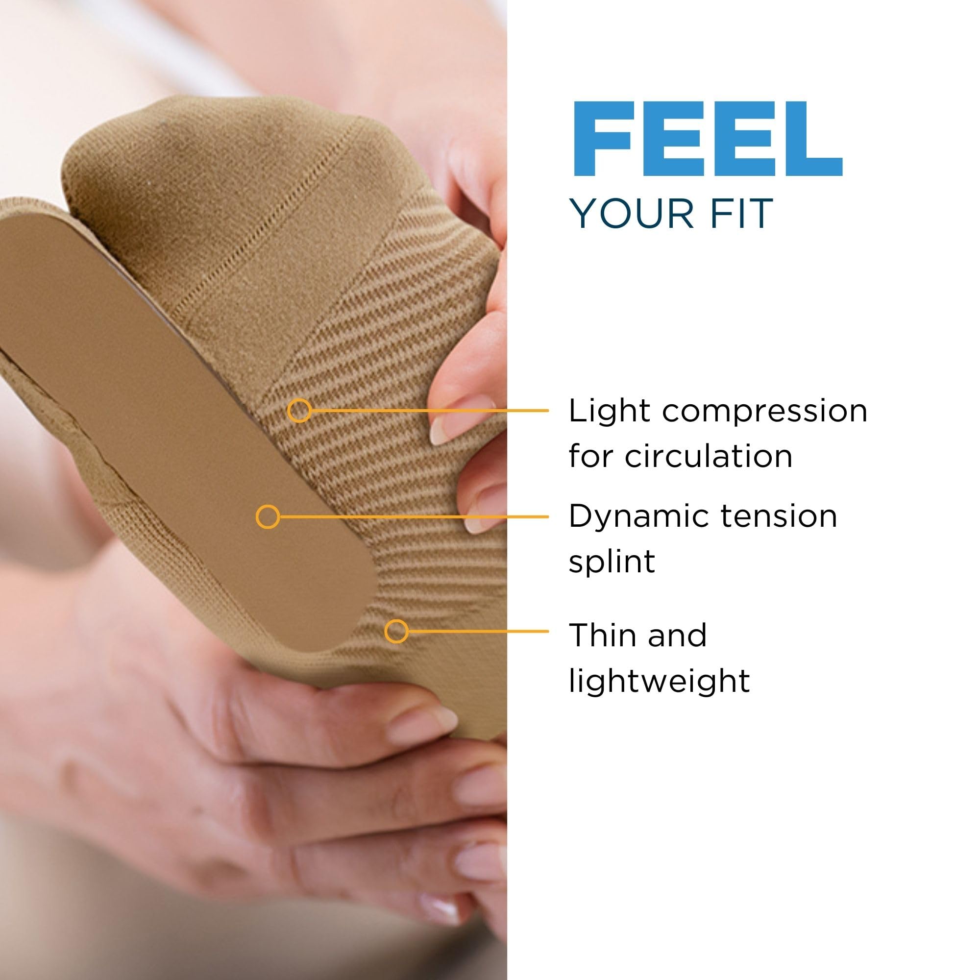 OrthoSleeve TT3 - Soporte para dedos de césped diseñado específicamente para tratar y prevenir la limitis hallux (dedo del pie) y aliviar el dolor de fracturas del dedo gordo (S/M, pie derecho).