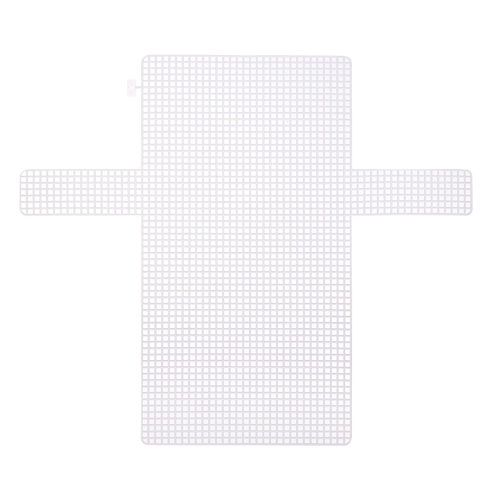 MECCANIXITY 4Pcs Plastic Mesh Canvas Sheet 4 Count 36 cm/ 14.2" for Crochet Bag Making Cross Blank Canvas for Embroidery Needlepoint, Bag, Knit Crochet Mesh, White