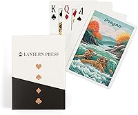 Vista 1 de Lantern Press Oregon, Seek Adventure, River Rafting, Fall, 52 Playing Cards for Adults, Poker Size Card Deck