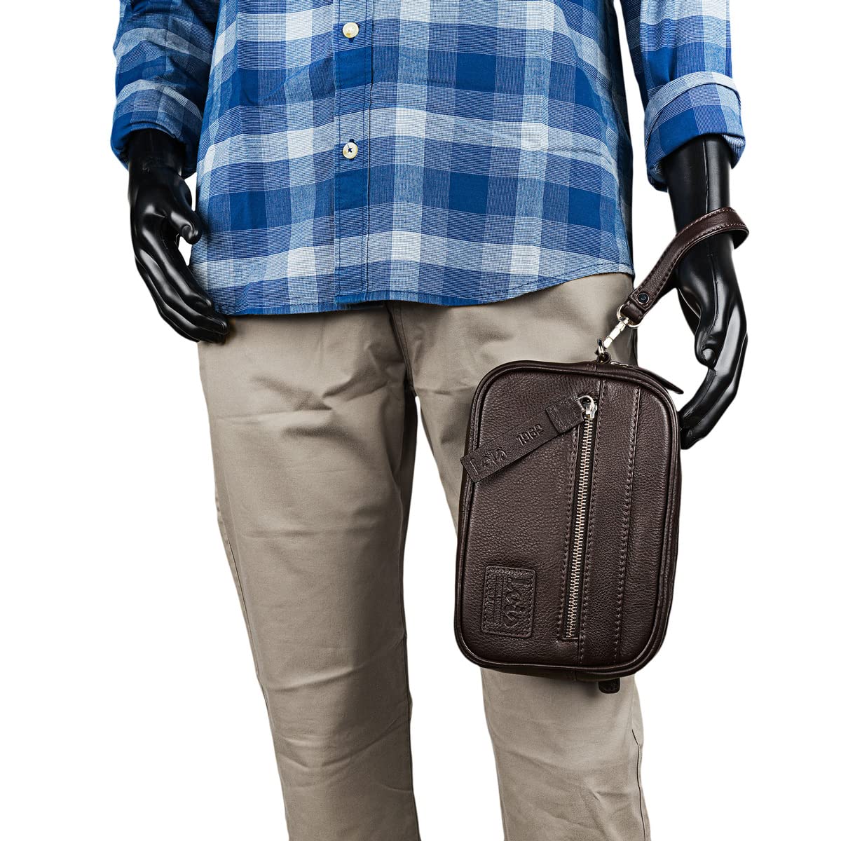 Lois - Bolso de Mano para Hombre Multifuncional de Piel
