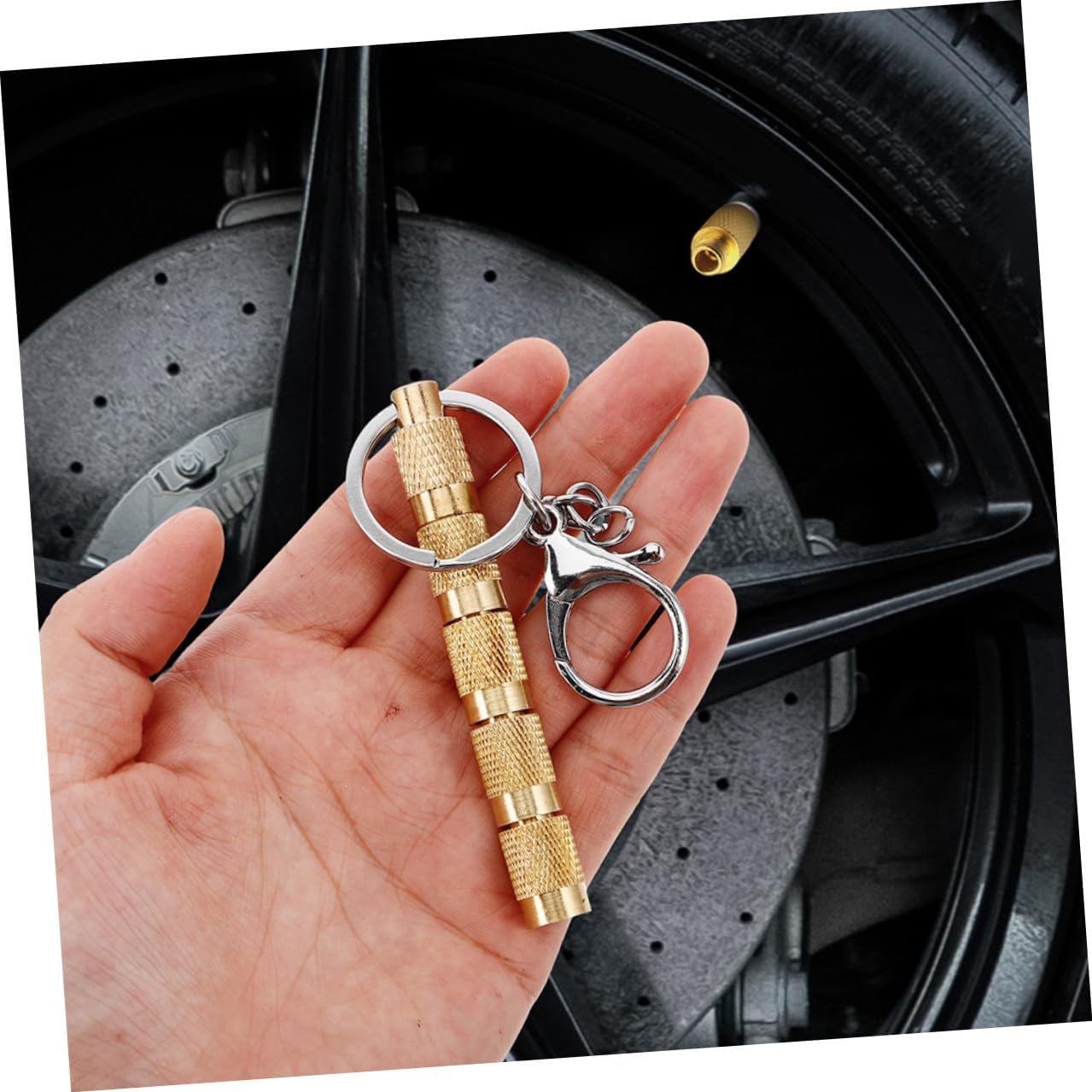 ORFOFE 2pcs Copper Tire Deflator Valve Tools 5-in-1 Tire Bleeder for Car Truck Off-Road Vehicles Auto-Stop Pressure Release Accessories for Vehicle Maintenance