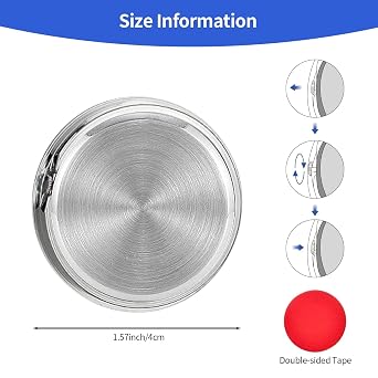 YOUNGFLY Small Luminous Analog Clock Stick On for Car Dashboard