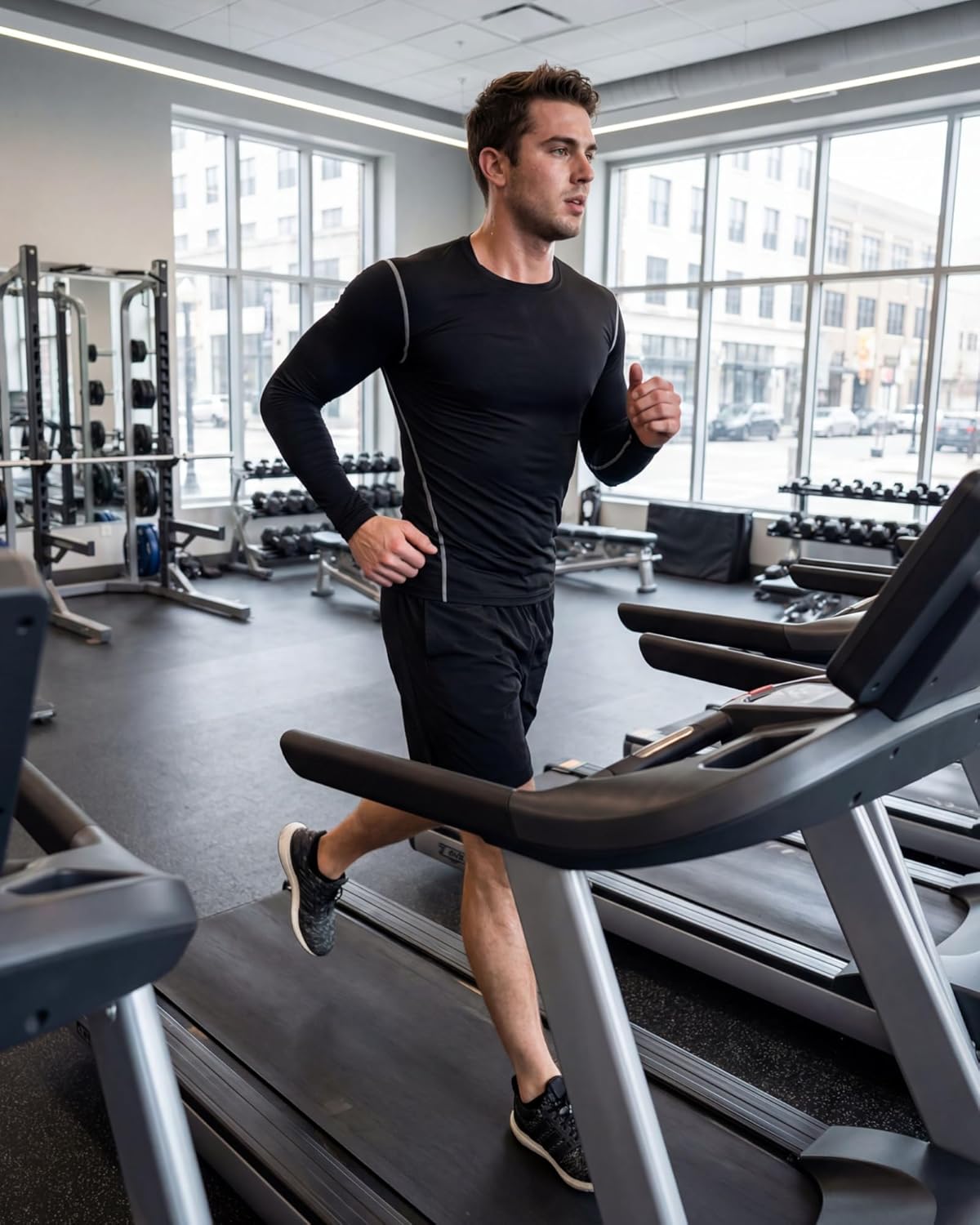 Hicarer 6 Pack Men's Thermal Compression Shirts Athletic Long Sleeve Workout Running Shirt Winter Base Layer Sport Top - Image 5