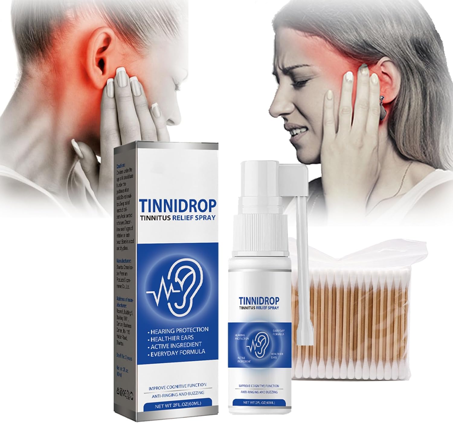TinniDrop Tinnitus Relief Spray, Tinnitus Relief for