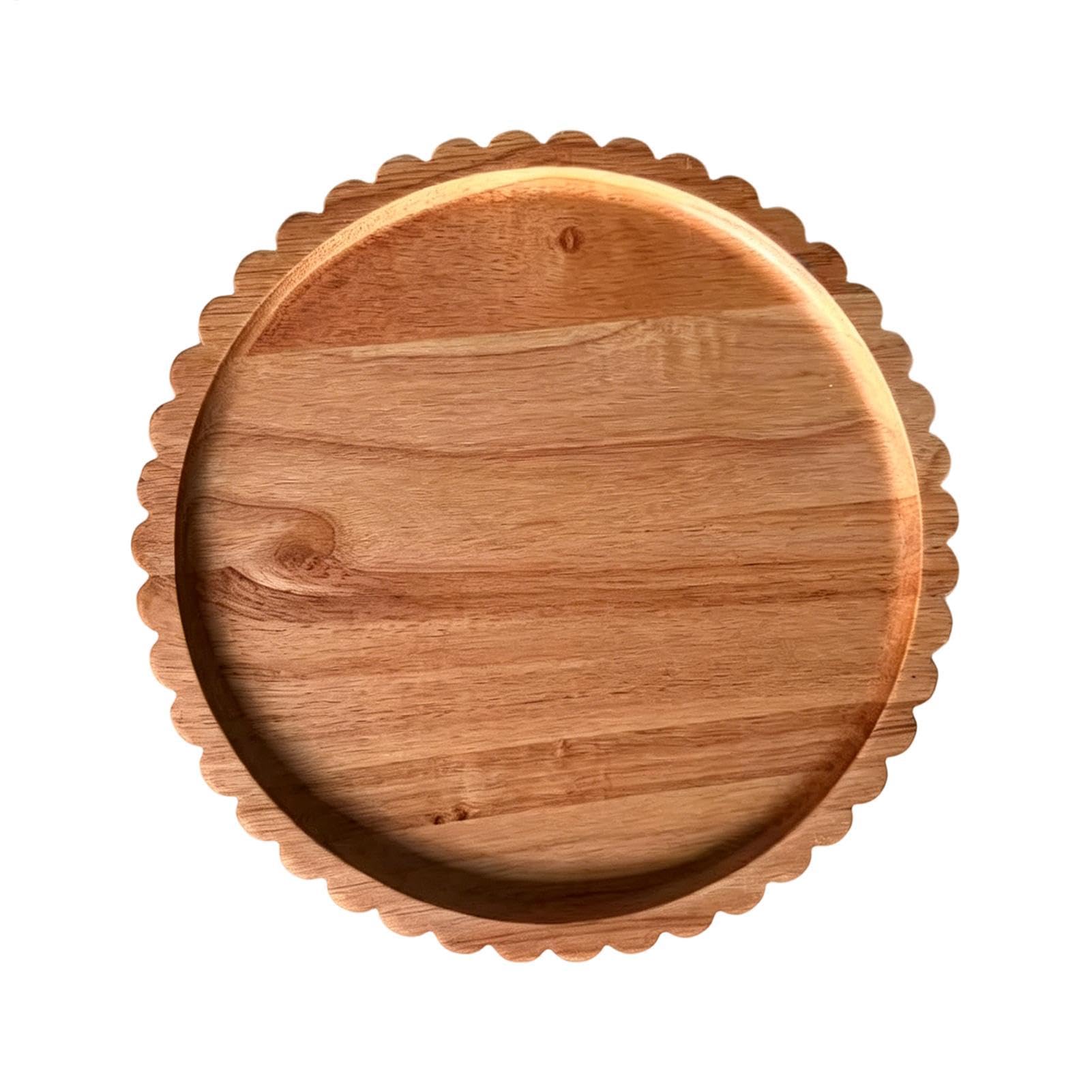 Plateau en bois de 21 cm pour bougies et decoration de table basse